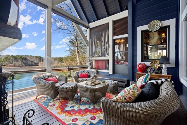 view of sunroom