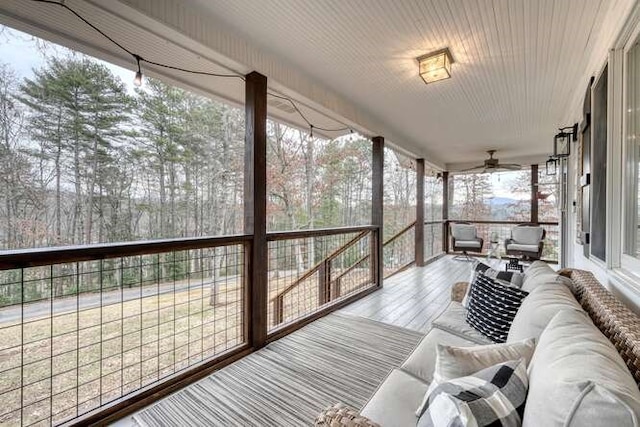 view of sunroom