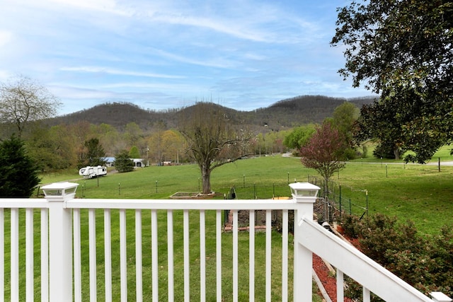 property view of mountains featuring a rural view