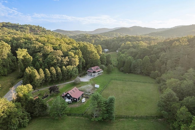 aerial view featuring a mountain view