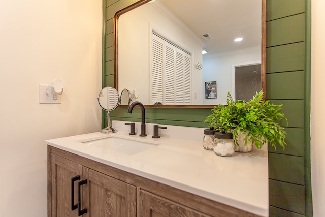 68 Phillips Crk, Andrews, NC 28901 - bathroom featuring vanity and crown molding