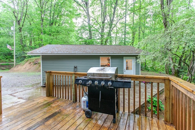 68 Phillips Crk, Andrews, NC 28901 - wooden deck featuring a grill