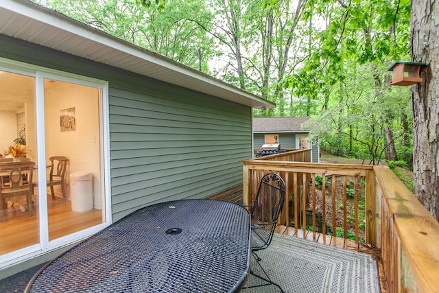 68 Phillips Crk, Andrews, NC 28901 - wooden deck with outdoor dining area