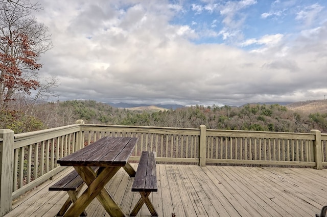 view of wooden terrace