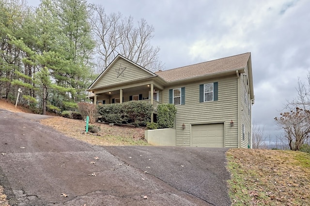 view of property with a garage