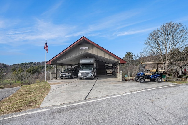 view of building exterior with driveway