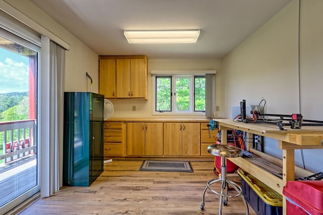 623 Overlook Way, Sky Valley, GA 30537 - kitchen featuring light countertops and light wood-style floors