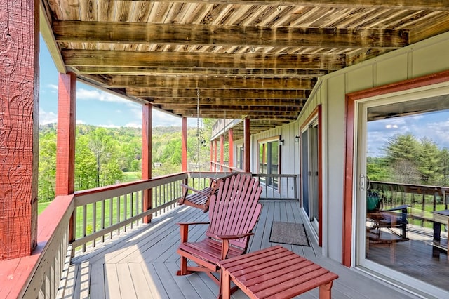 623 Overlook Way, Sky Valley, GA 30537 - view of wooden deck
