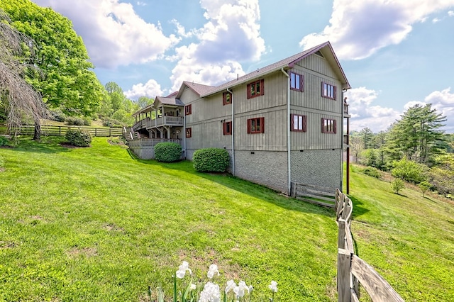 623 Overlook Way, Sky Valley, GA 30537 - exterior space featuring a lawn and fence