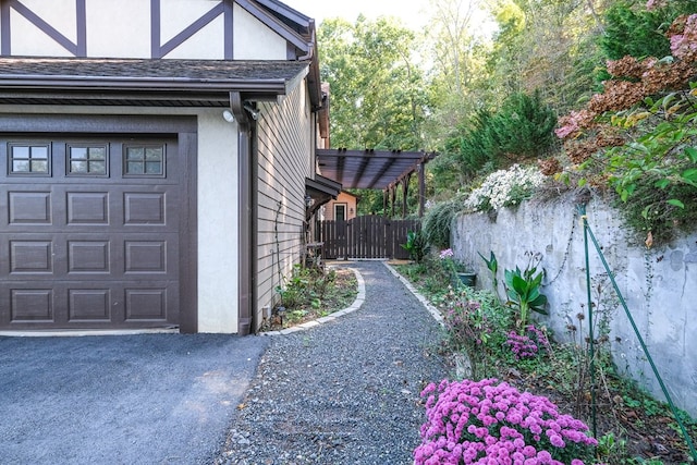 view of home's exterior featuring stucco siding