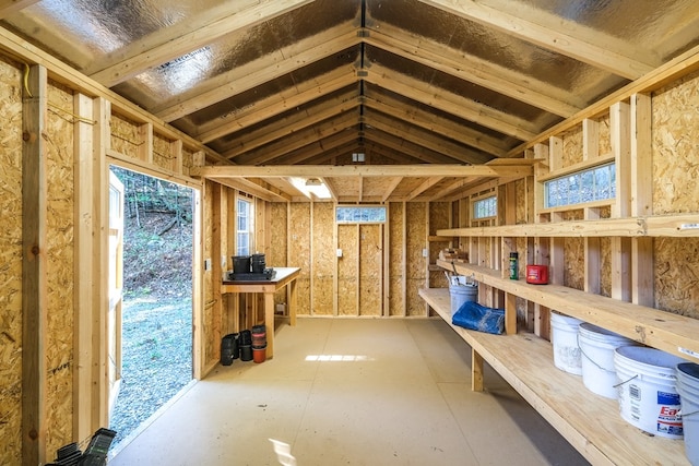 view of storage area