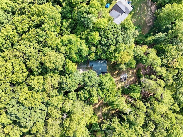 aerial view featuring a view of trees