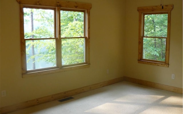 spare room featuring plenty of natural light