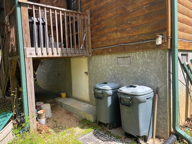 352 Partridge Ln, Murphy, NC 28906 - view of side of home featuring crawl space and log veneer siding