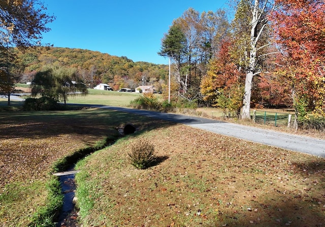 view of street featuring a mountain view