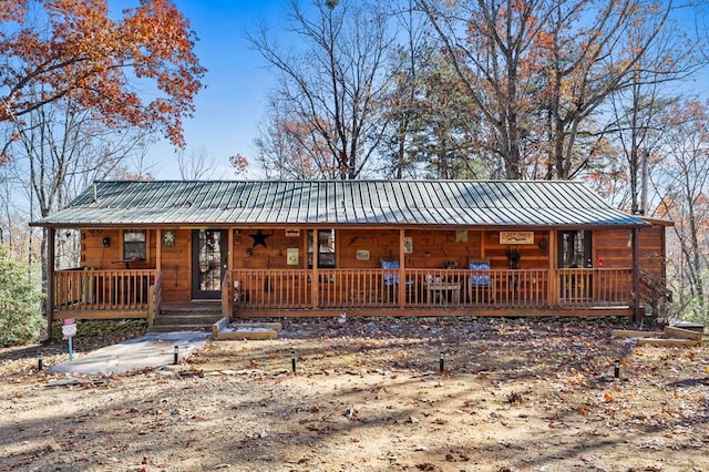 view of front of property with covered porch