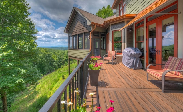 41 Elm Ct, Murphy, NC 28906 - wooden deck with a sunroom