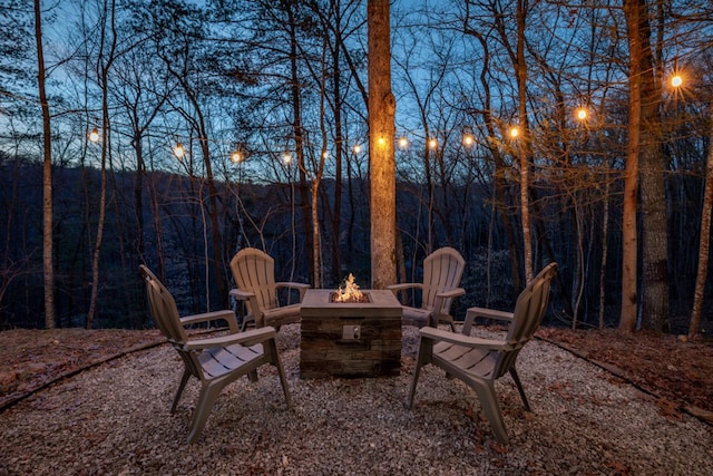 318 Buck Ridge Rd, Suches, GA 30572 - view of patio / terrace featuring a fire pit