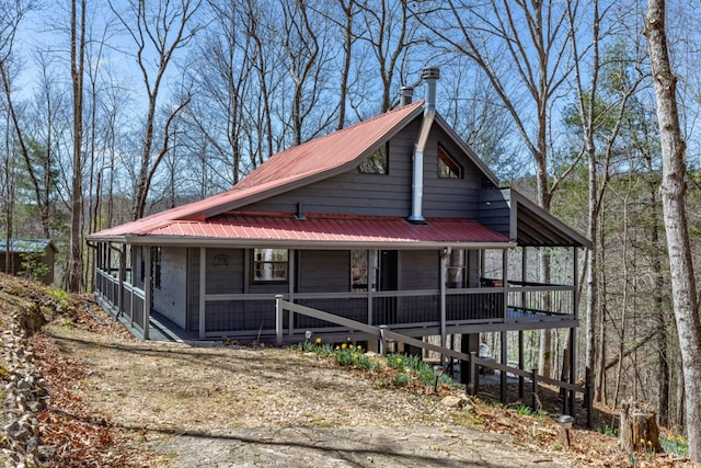 318 Buck Ridge Rd, Suches, GA 30572 - farmhouse inspired home featuring covered porch and metal roof