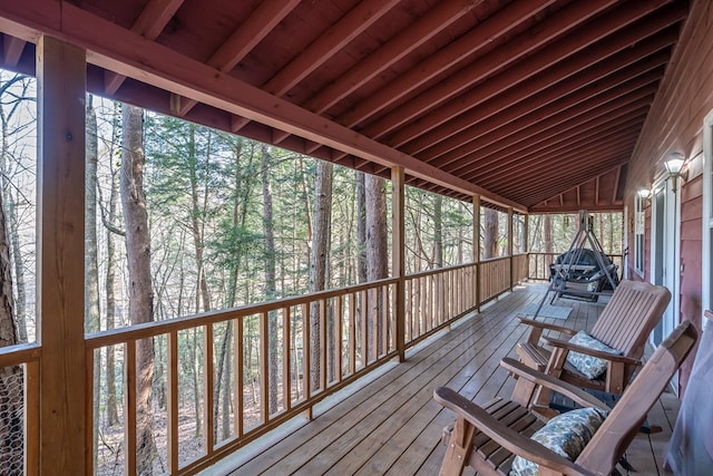 view of wooden terrace