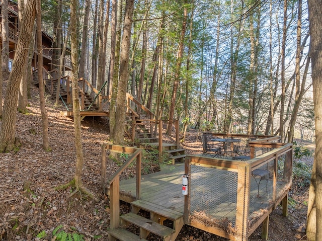 view of wooden deck