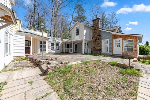 exterior space with covered porch