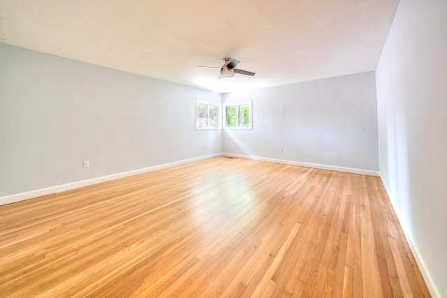 241 Boulevard St, Murphy, NC 28906 - empty room featuring light wood finished floors, ceiling fan, and baseboards