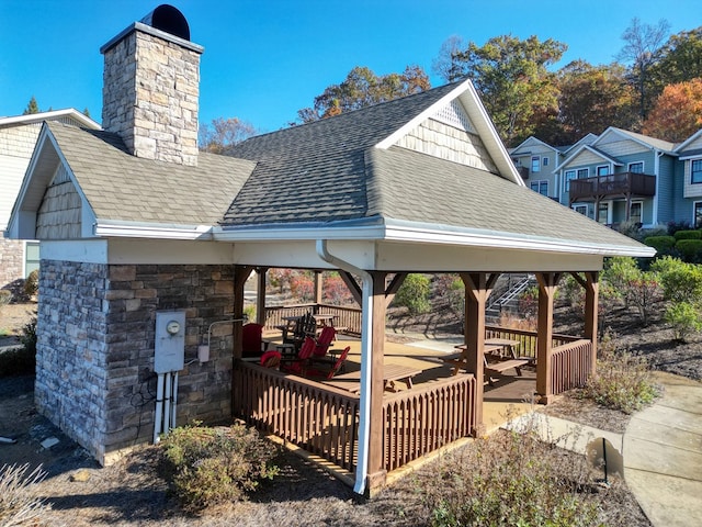 view of community with a gazebo