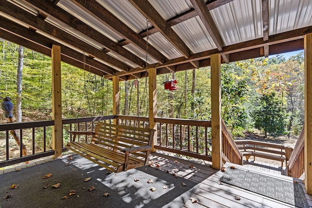 view of wooden terrace