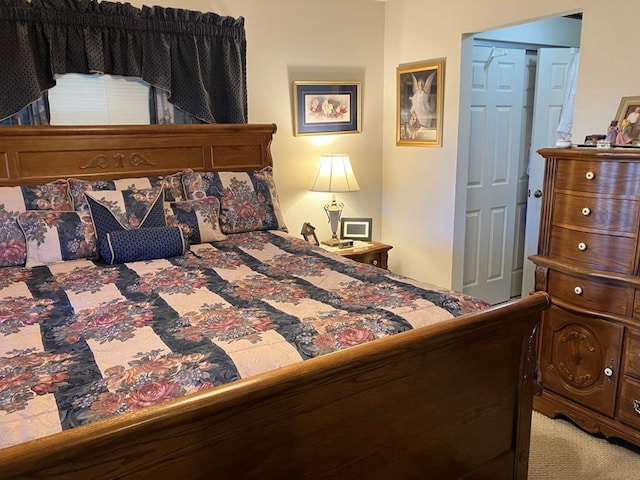 view of carpeted bedroom