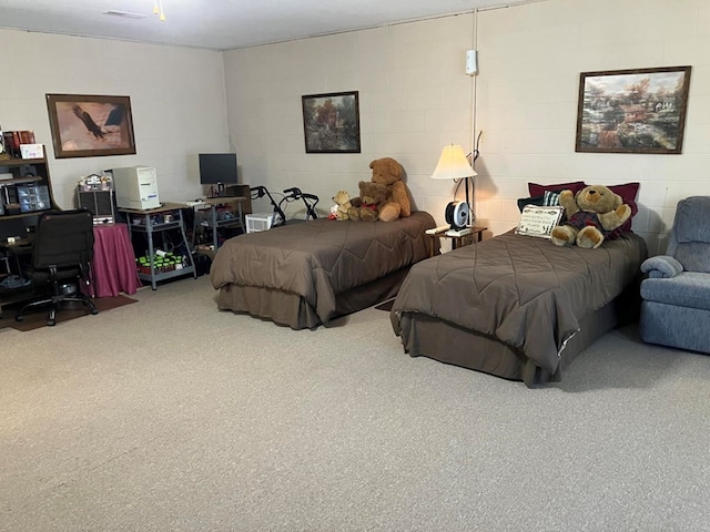 view of carpeted bedroom