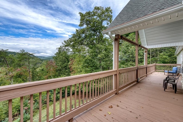 view of wooden terrace