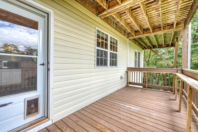 view of wooden terrace