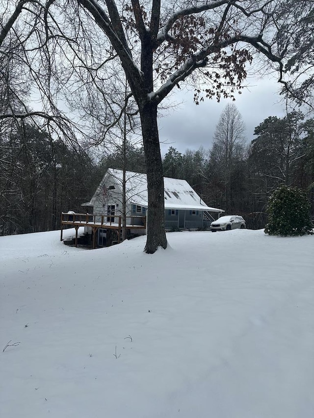 view of snowy yard