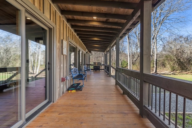 view of wooden deck