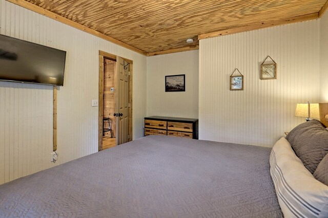 interior space featuring wooden ceiling