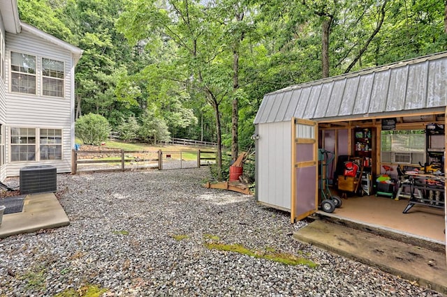 exterior space featuring central AC