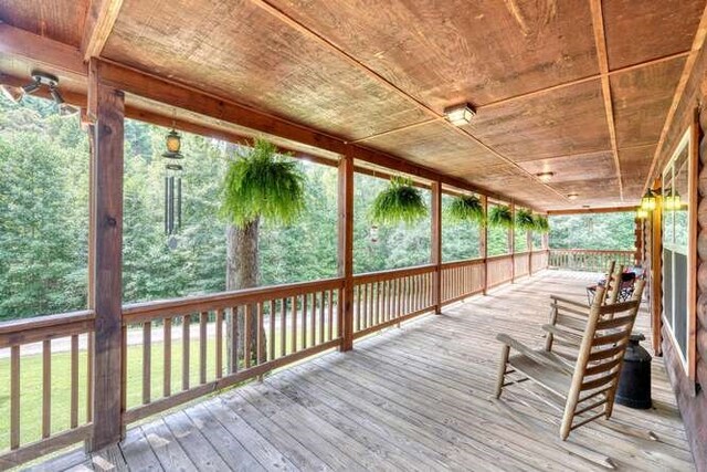 view of wooden terrace