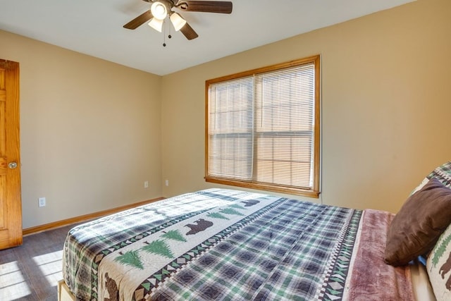 38 Smoky Mtn Rdg, Marble, NC 28905 - bedroom with wood finished floors, baseboards, and ceiling fan