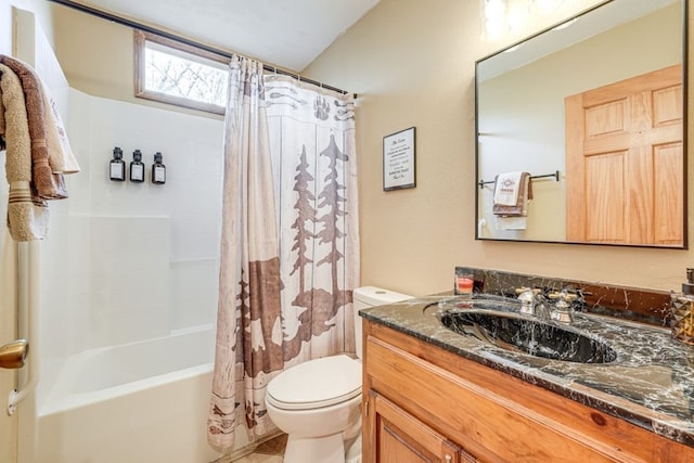 38 Smoky Mtn Rdg, Marble, NC 28905 - full bathroom with toilet, vanity, and shower / bath combination with curtain