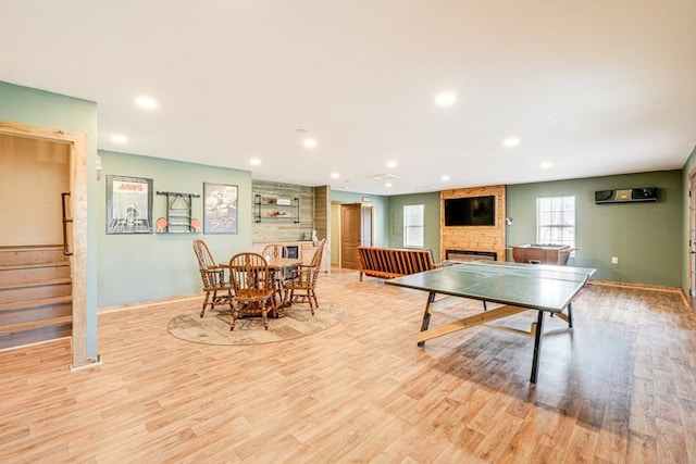 38 Smoky Mtn Rdg, Marble, NC 28905 - playroom with wood finished floors, recessed lighting, and baseboards