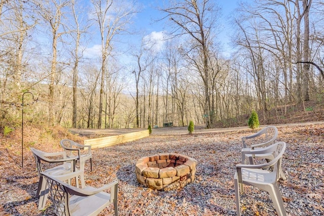 38 Smoky Mtn Rdg, Marble, NC 28905 - view of yard with an outdoor fire pit