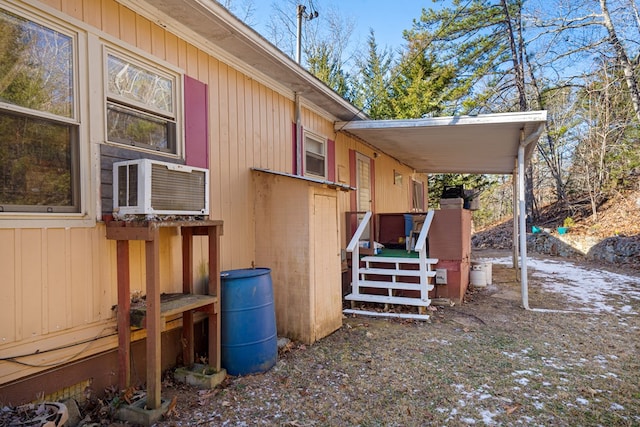 view of property exterior featuring cooling unit