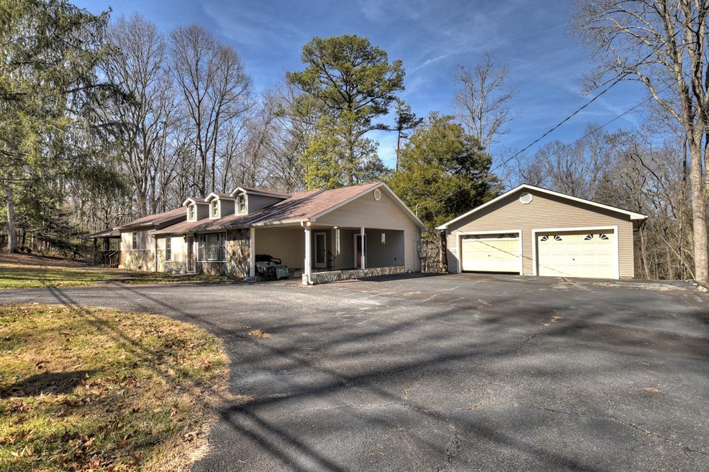 view of home's exterior with a garage