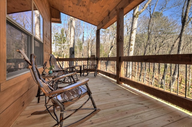 view of wooden terrace