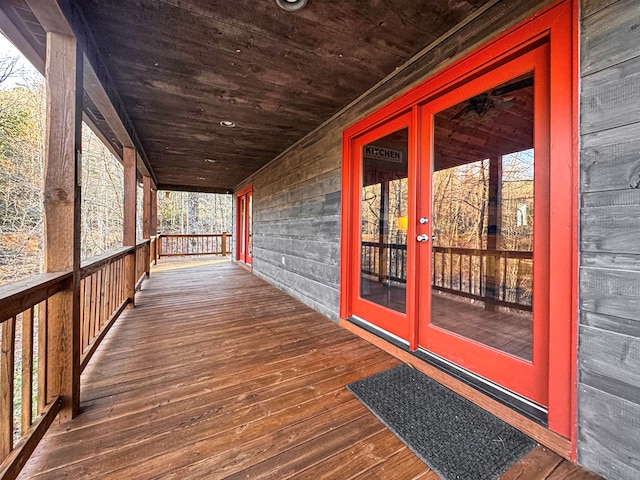 view of wooden terrace