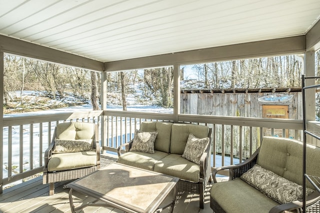 view of sunroom