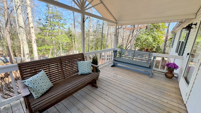 view of wooden deck