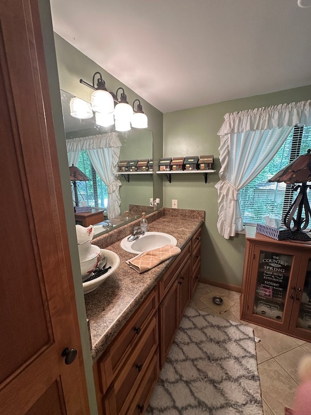 10 Whippoorwill Ln, Murphy, NC 28906 - bathroom with vanity, tile patterned floors, and baseboards