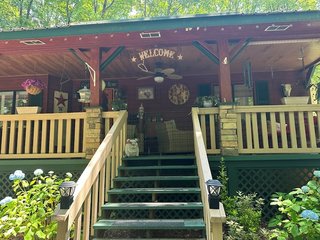 10 Whippoorwill Ln, Murphy, NC 28906 - view of exterior entry featuring a ceiling fan